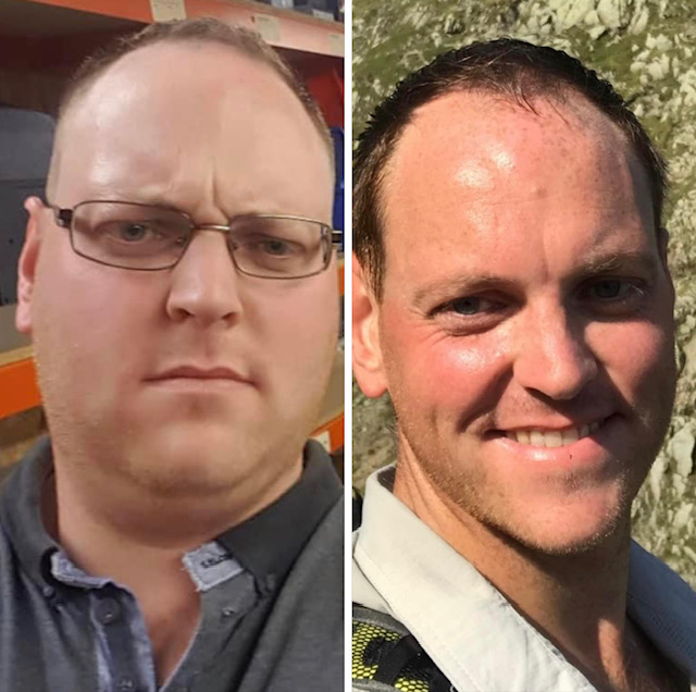 Harry Bassant before and after his weight loss transformation