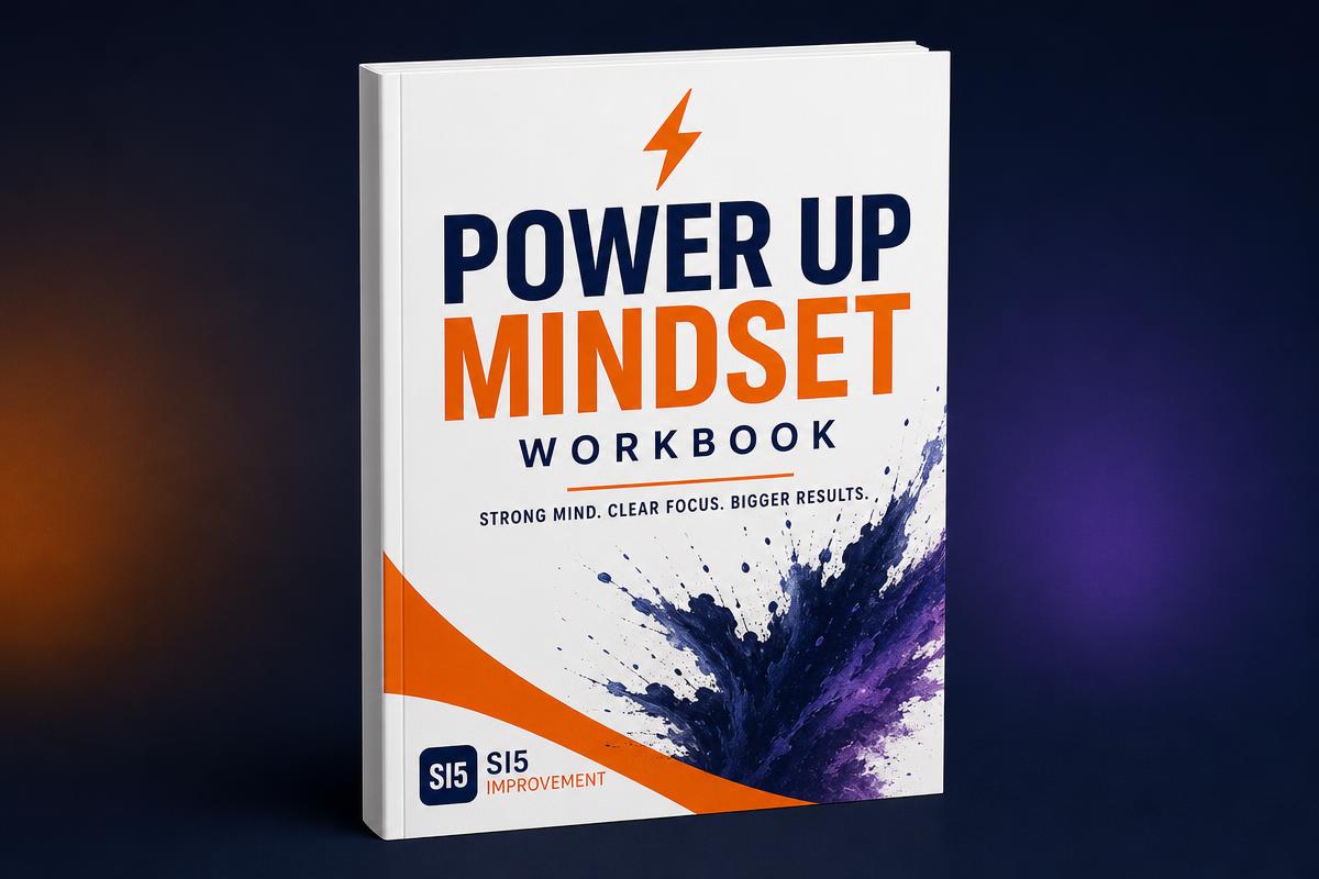 Power Up Mindset Workbook cover mockup